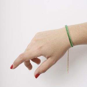 Pulsera de cristales verdes