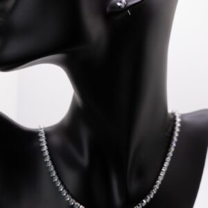Set plateado con zirconias